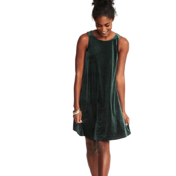 Old Navy Dresses & Skirts - Old Navy Emerald Velvet Shift Dress, S…